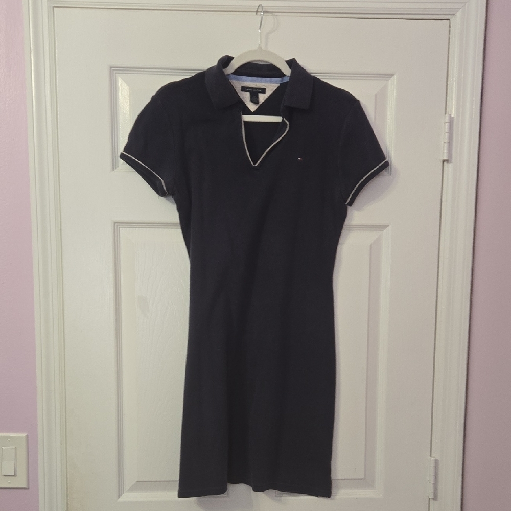 Tommy Hilfiger Black Polo Mini Dress Casual Sheath